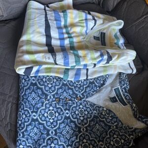 Two Karen Scott  Lauren Striped and Patterned Tops, size 3X.